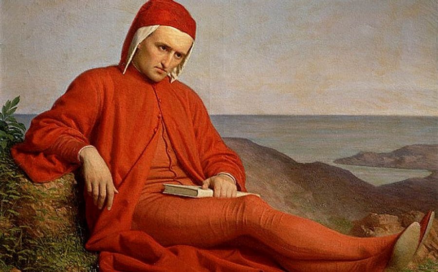 'Dante a l'exili'. Domenico Peterlini, 1860.