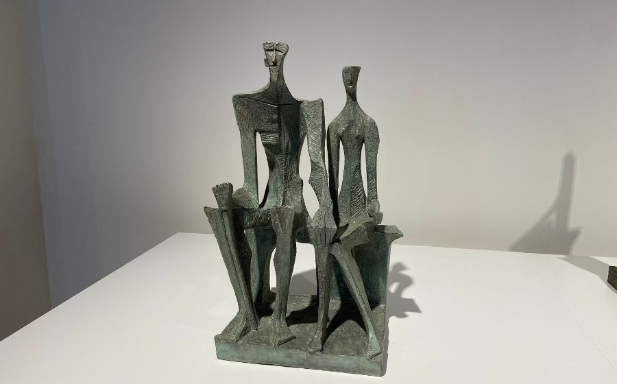 Èdip i Antígona' (1955), obra en bronze de la col·lecció de l'Espai Subirachs.