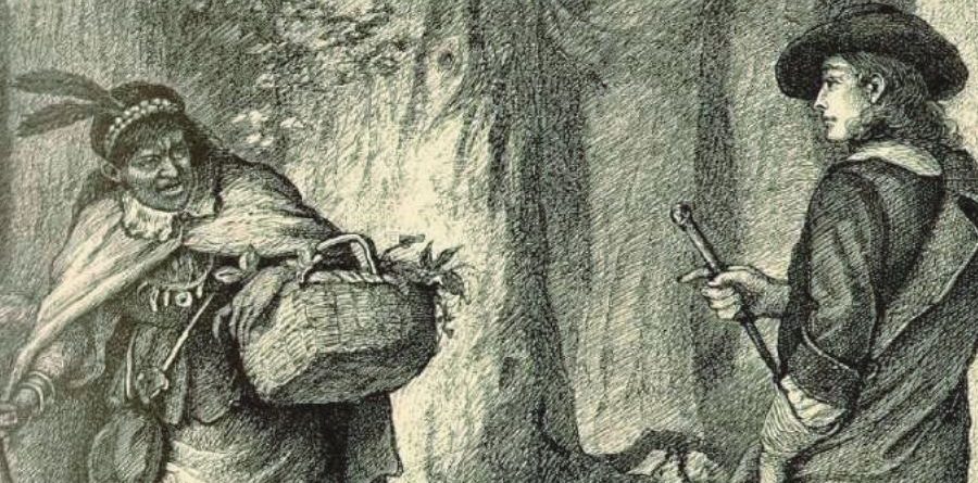 Tituba en una il·lustració de John W. Ehninger (1902).