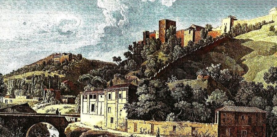 Un dels gravats de l'edició de 'Cuentos de la Alhrambra' publicada per l'editorial Miguel Sánchez.