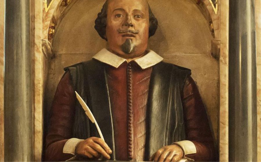 Bust de Shakespeare a la Holy Trinity Church on està enterrat.